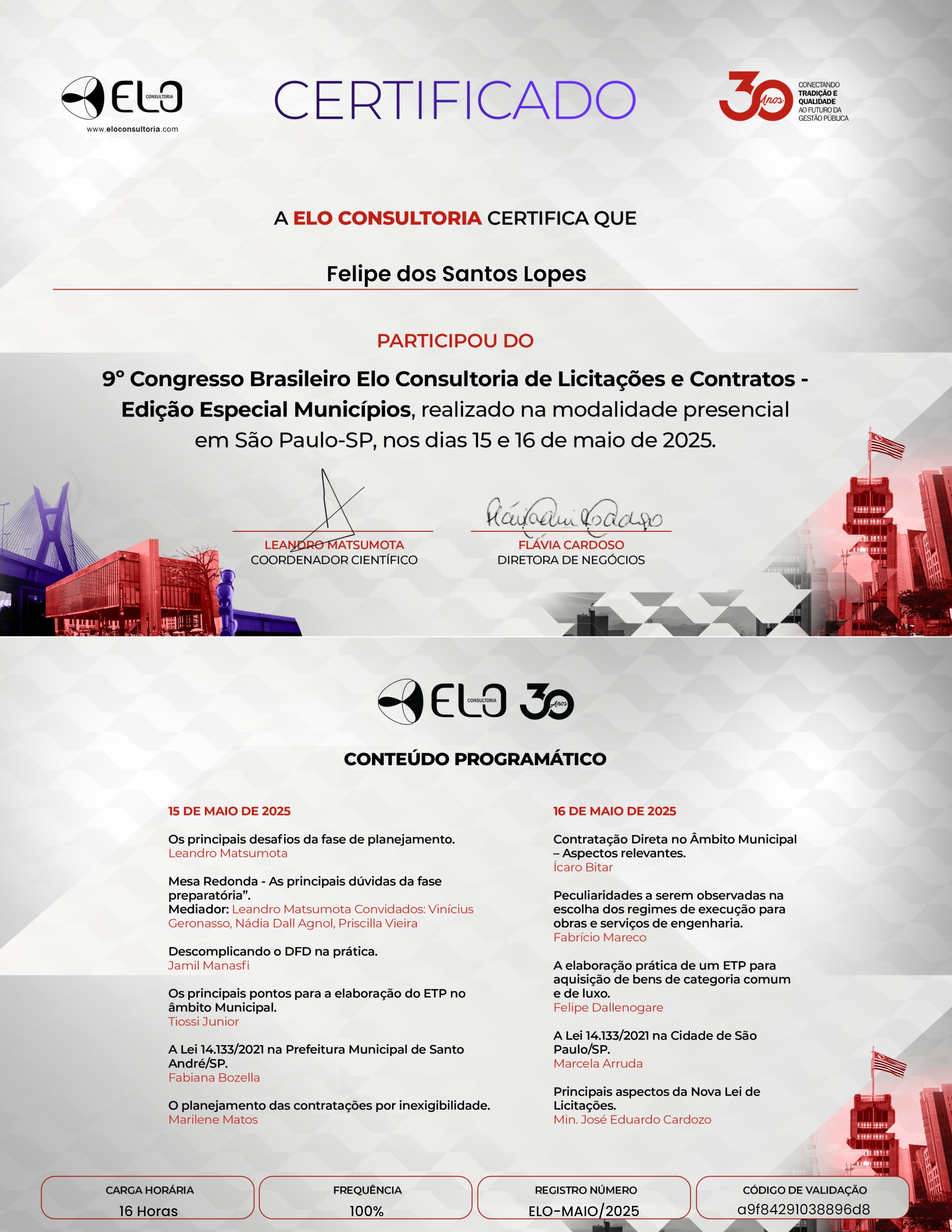 9° Congresso Brasileiro Elo Consultoria de Licitações e Contratos - Edição Municipios